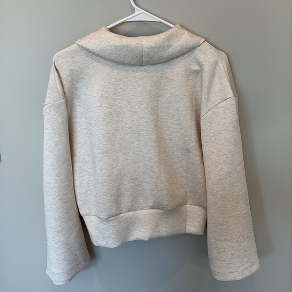 SPANX AIR ESSENTIALS Cream Wrap Blouse - Picture 7 of 7